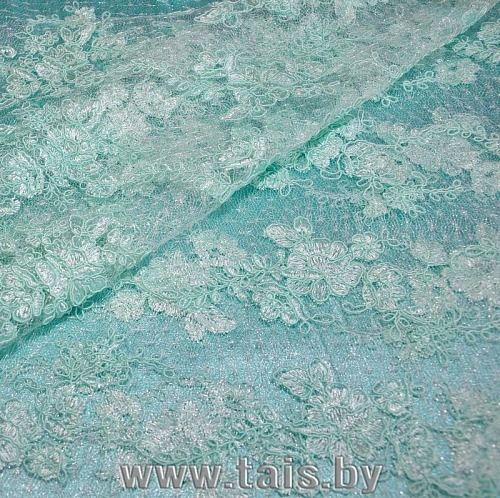 Вышивка на сетке (мятный)