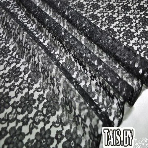 Гипюр тонкий (черный графит)