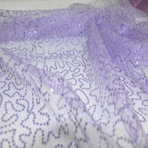 Пайетки на фатине (фиолетовый)