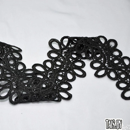 Кружево ленточное (черный свободный)