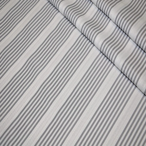 Рубашечный хлопок с кружевом полоска (серый)