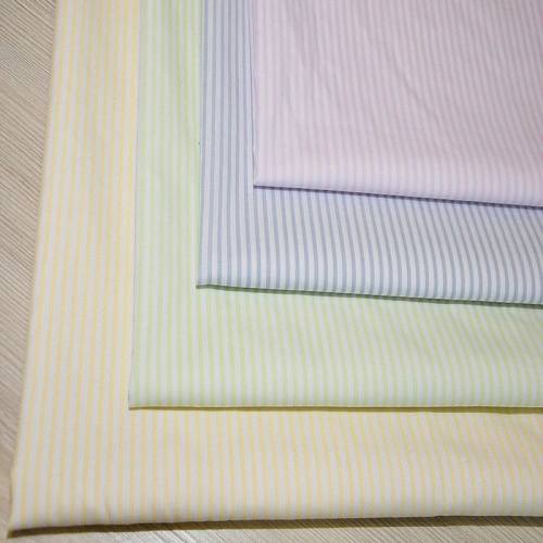 Рубашечная ткань "Соната" полоска (салатовый)