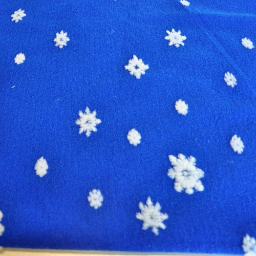 Мех жаккардовый "Новый год" синий