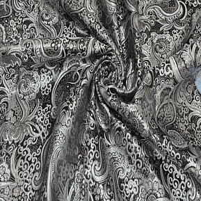 Парча жаккард (черный с серебром)