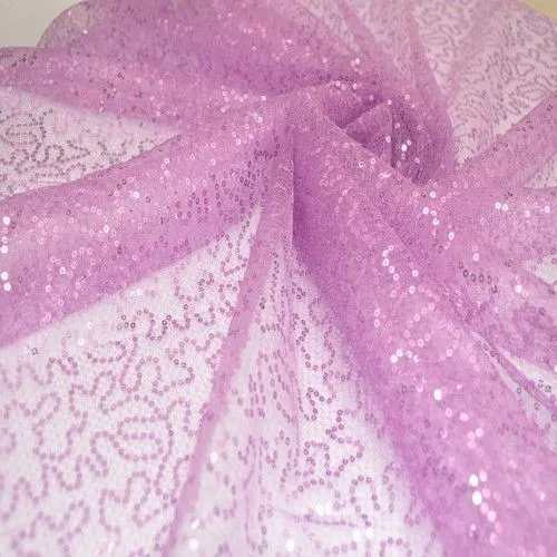 Пайетки на фатине (сиреневый)