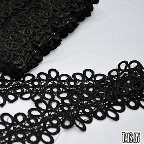 Кружево ленточное (черный свободный)