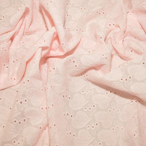 Батист вышитый "Ришелье" (пудра)