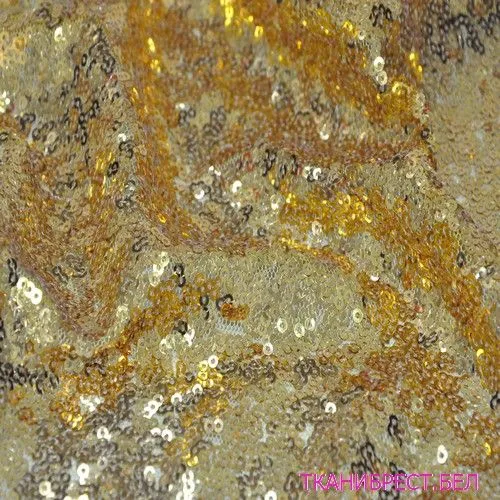 Пайетки на сетке (золото)