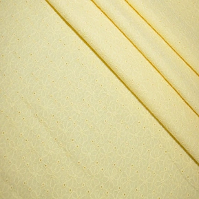 Батист вышитый "Цветочки" (желтый)