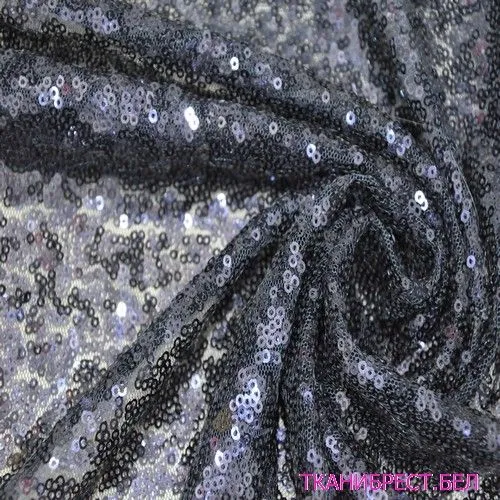 Пайетки на сетке (синий)