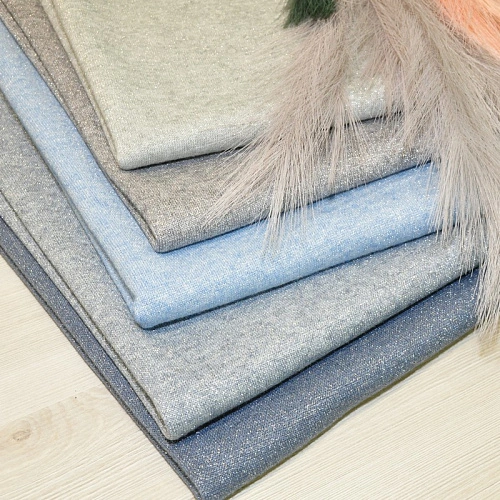 Трикотаж Ангора плотная с люрексом  (светло-серый)