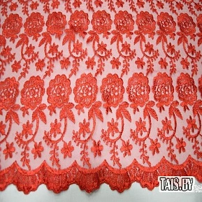 Гипюр Индонезия (красный №2)