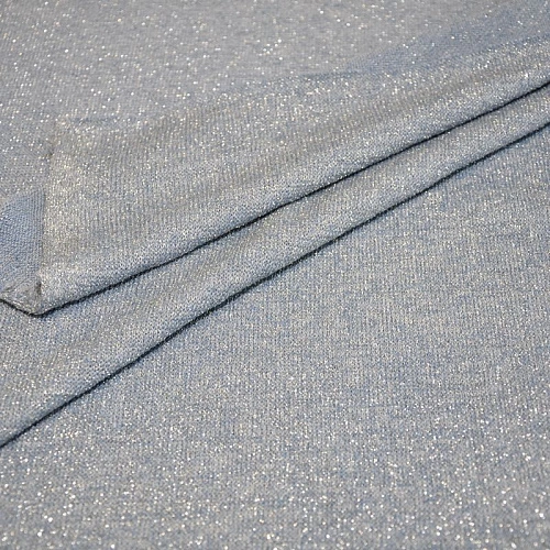 Трикотаж с люрексом (голубой)