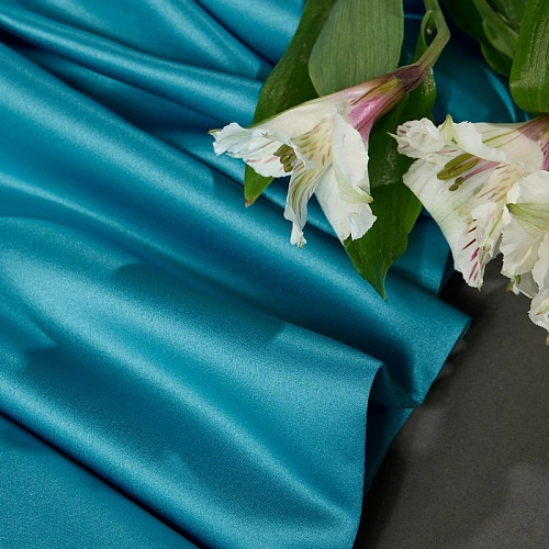 Атлас свадебный, лазурный