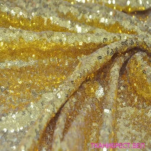 Пайетки на сетке (золото)