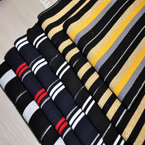 Манжет трикотажный (черный+золото)