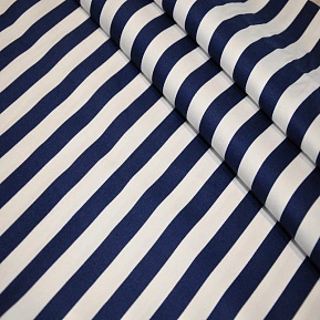 Хлопок стрейч принт " Синяя полоска ш.1,5см"