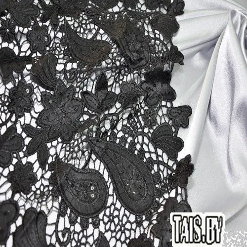 Кружево (черный с пайетками)