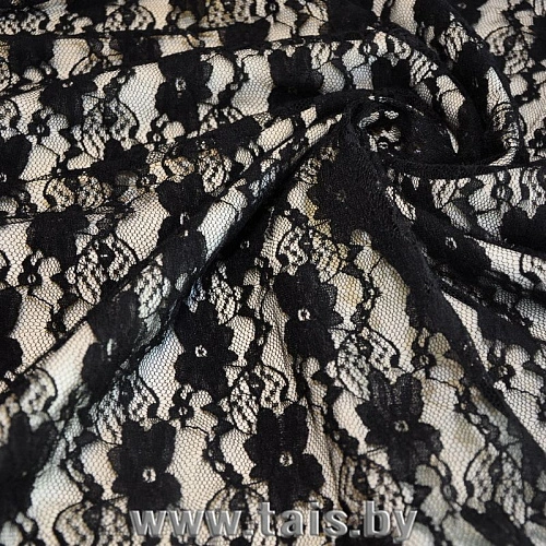 Гипюр стрейчевый (черный)