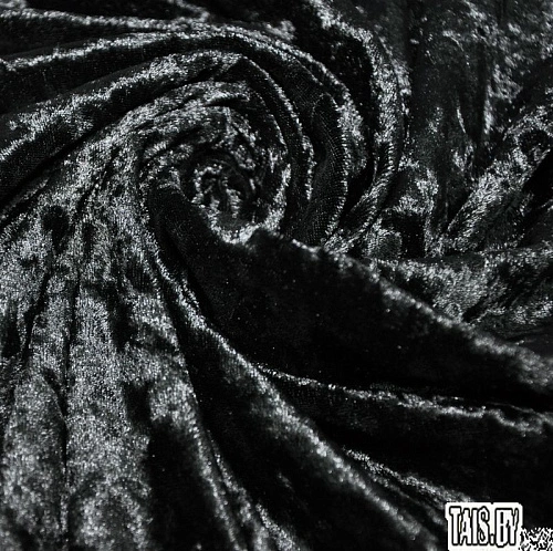 Велюр (Бархат) мрамор (черный)