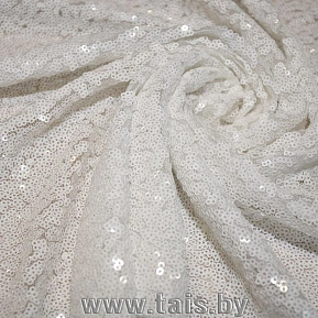 Пайетки на сетке (белый)