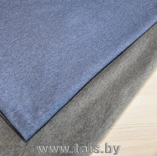 Кулирная гладь плотная (синий меланж)