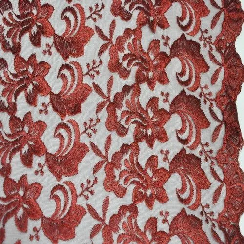 Гипюр Индонезия (темно-красный)