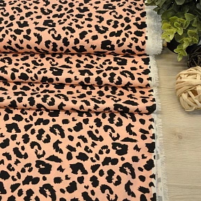 Штапель "Твил" Пятна на пудровом фоне