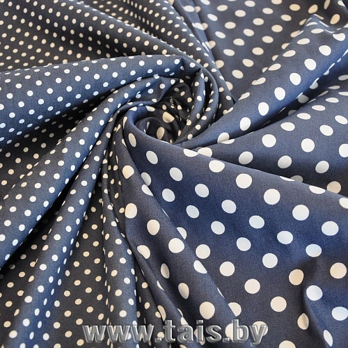 Джинс принт "Горох белый"