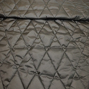 Плащевка стеганая "Ромбик" (светлый черный)