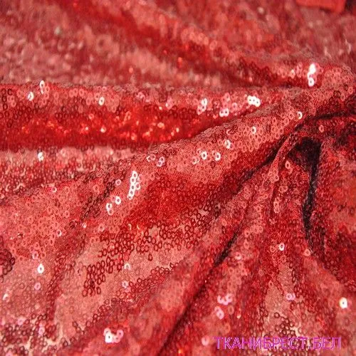 Пайетки на сетке (красный)