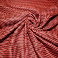 Костюмная ткань Полушерсть гусиная лапка (красный)