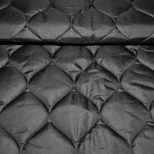 Плащевка стеганая "ЛУК" (черный)