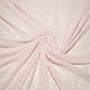 Сетка горох флок (розовая пудра)