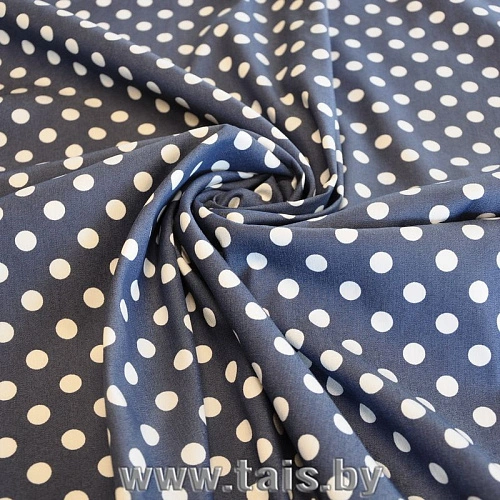 Джинс принт "Горох белый"