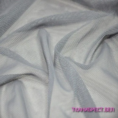 Ткань Сетка стрейчевая (серый)