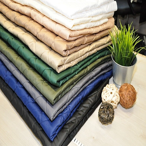 Плащевка стеганая "Ромбик" (белый)