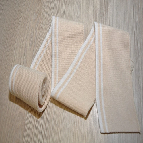 Манжет трикотажный (св. бежевый+молочный)