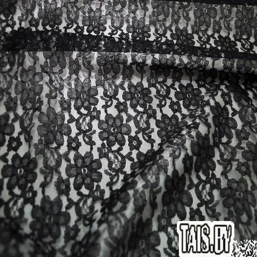 Гипюр тонкий (черный графит)