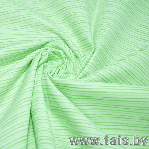 Ткань х/б плательная (салатовая полоска)