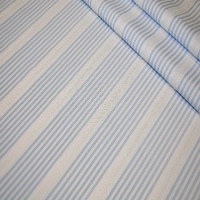 Рубашечный хлопок с кружевом  (голубой)