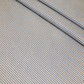 Костюмная ткань "Клетка  " (бело-серый)