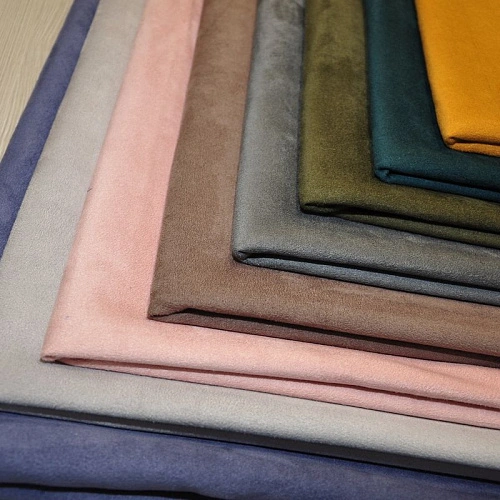 Замша на трикотаже (темный беж)