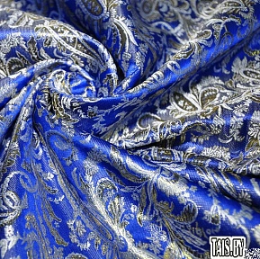 Парча жаккард огурцы (василек)