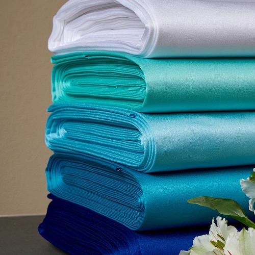 Атлас свадебный (голубая бирюза)