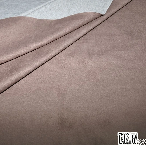 Замша на трикотаже (какао)