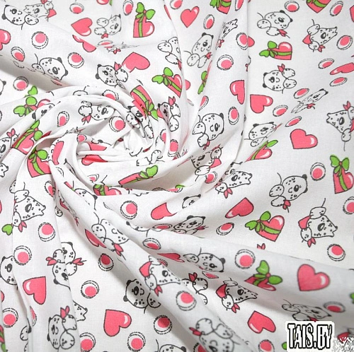 Ситец набивной "Сердечки"