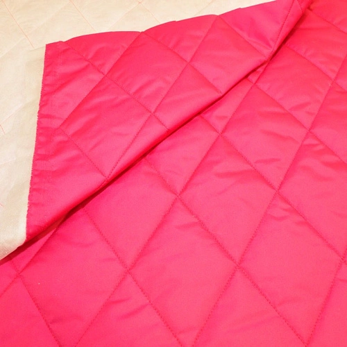 Плащевка стеганая "Ромбик" (фуксия)