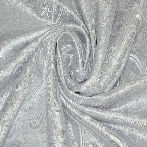 Парча жаккард (белый с серебром)