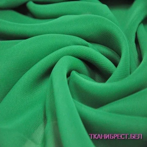 Шифон (зеленый) скидки на ткани в Минске оптом и в розницу | Трикотаж tais.by